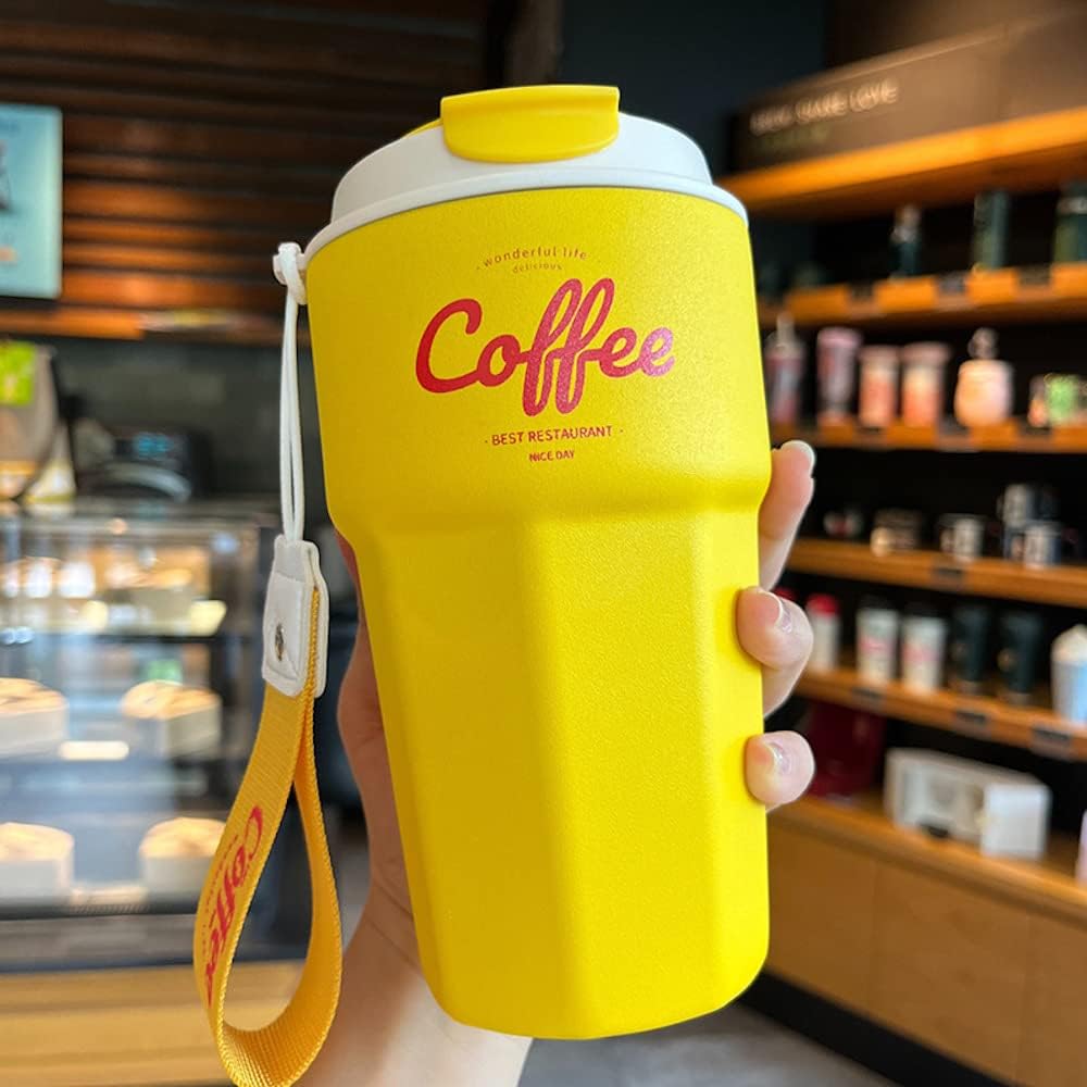 Insulated Travel Mug with Hand Strap