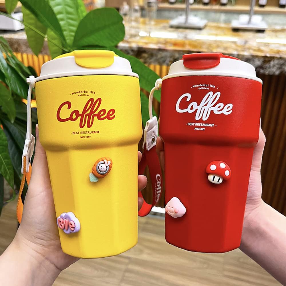 Insulated Travel Mug with Hand Strap