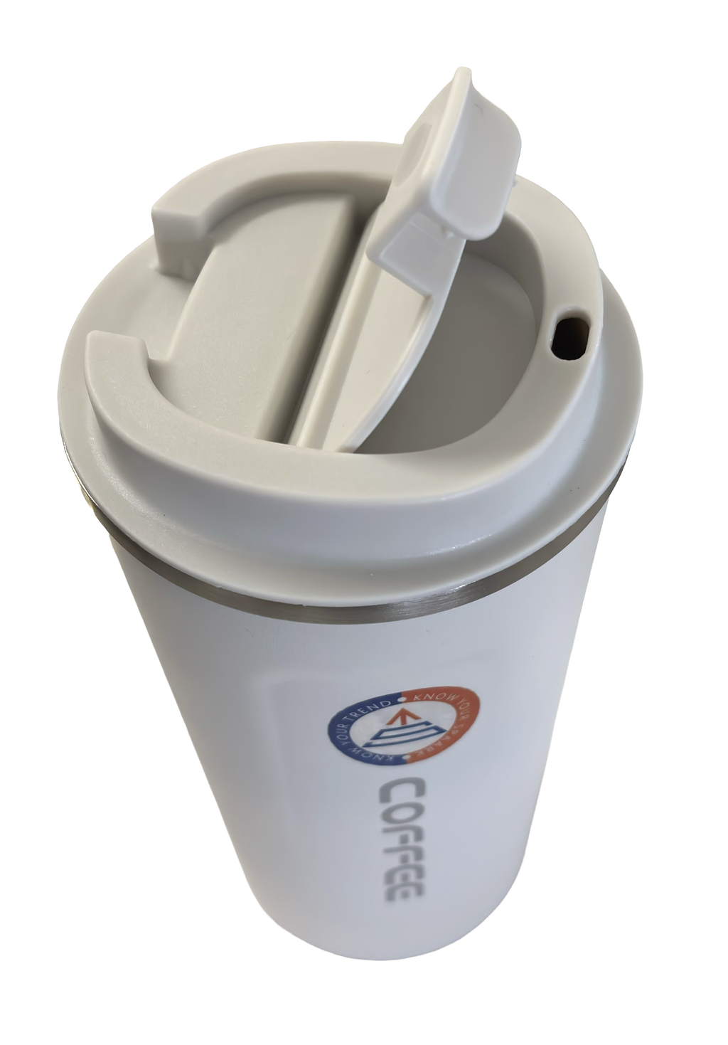 Thermal Coffee Tumbler – Flip-Top Leak-Proof