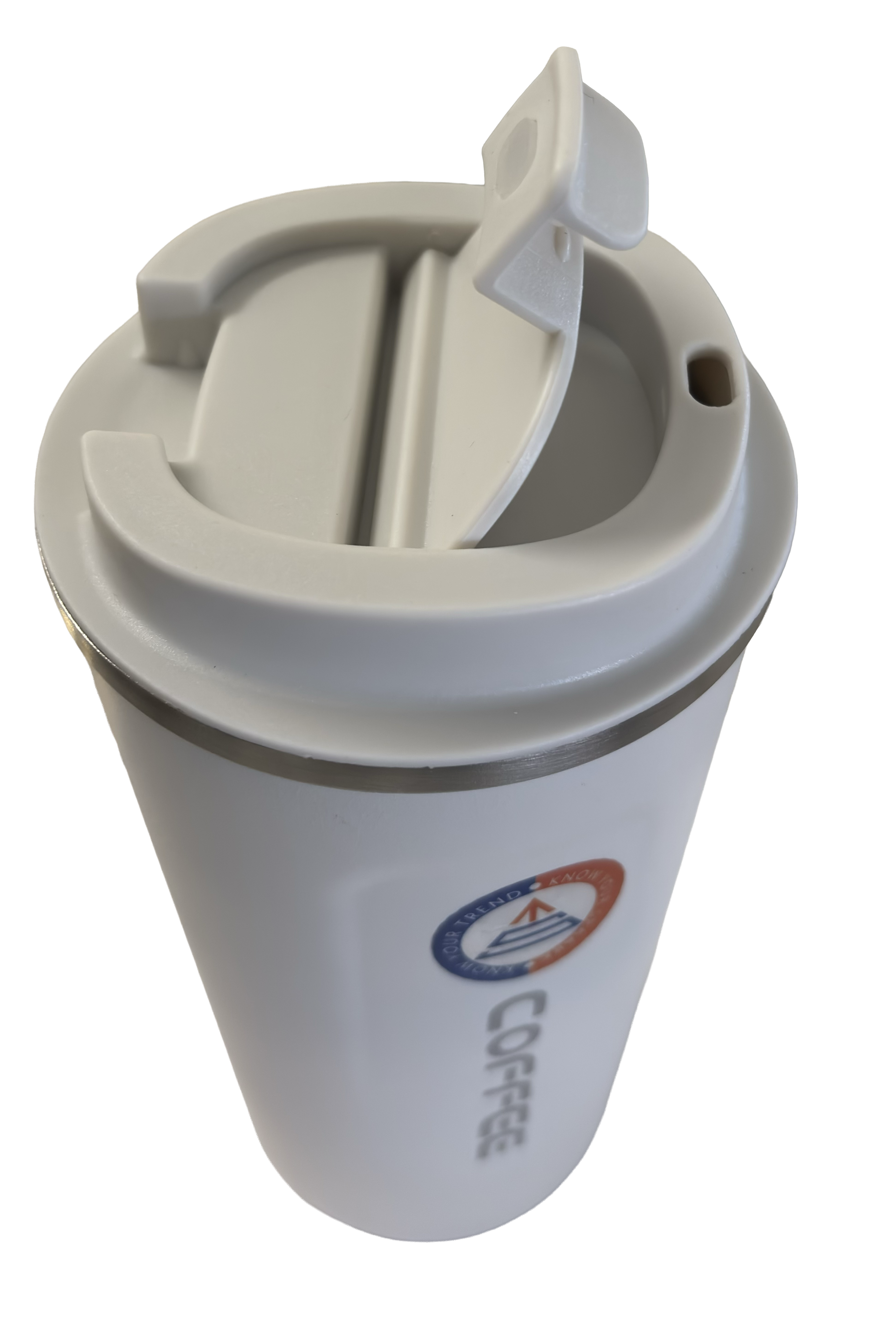 Thermal Coffee Tumbler – Flip-Top Leak-Proof