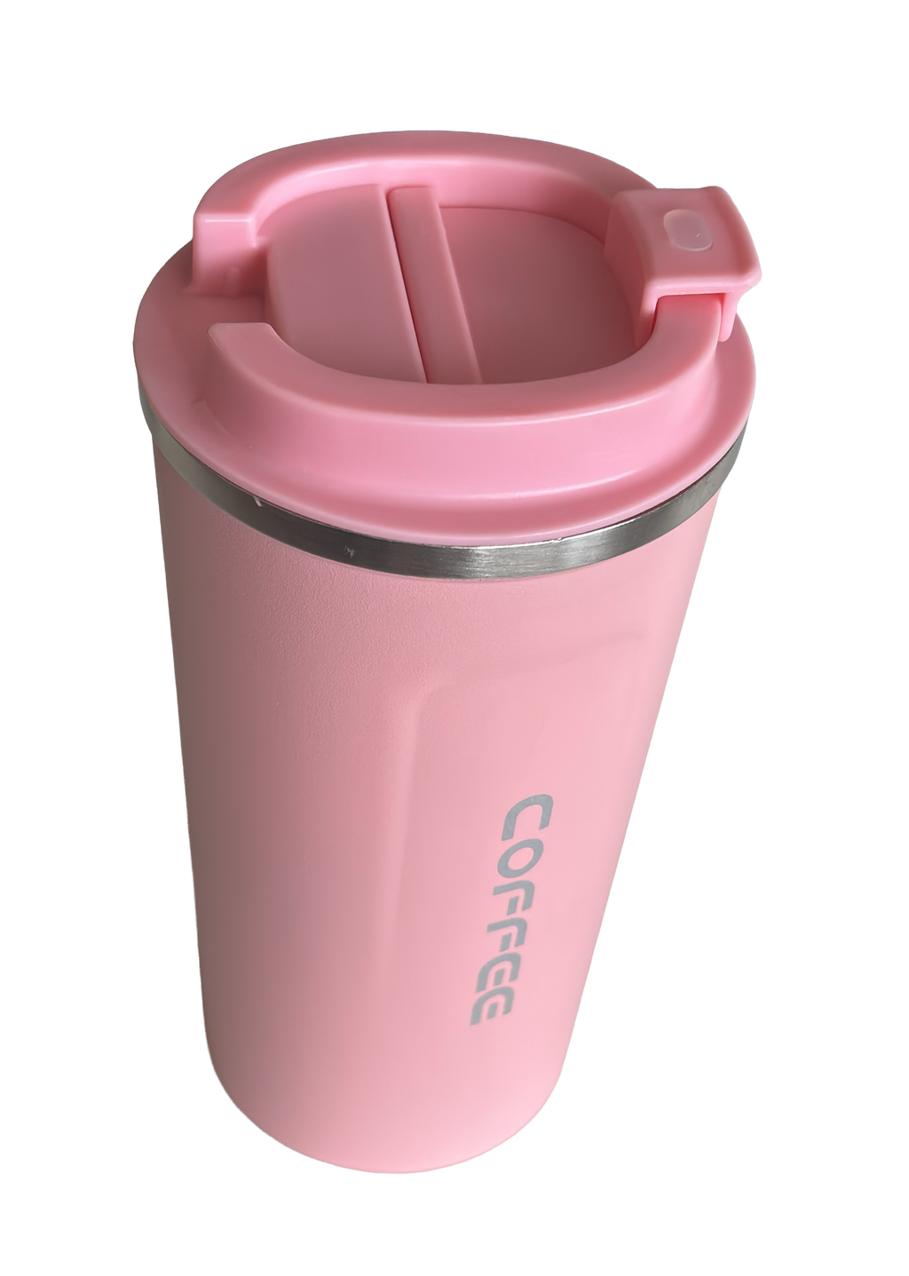 Pink Thermal Coffee Tumbler – Spill-Proof