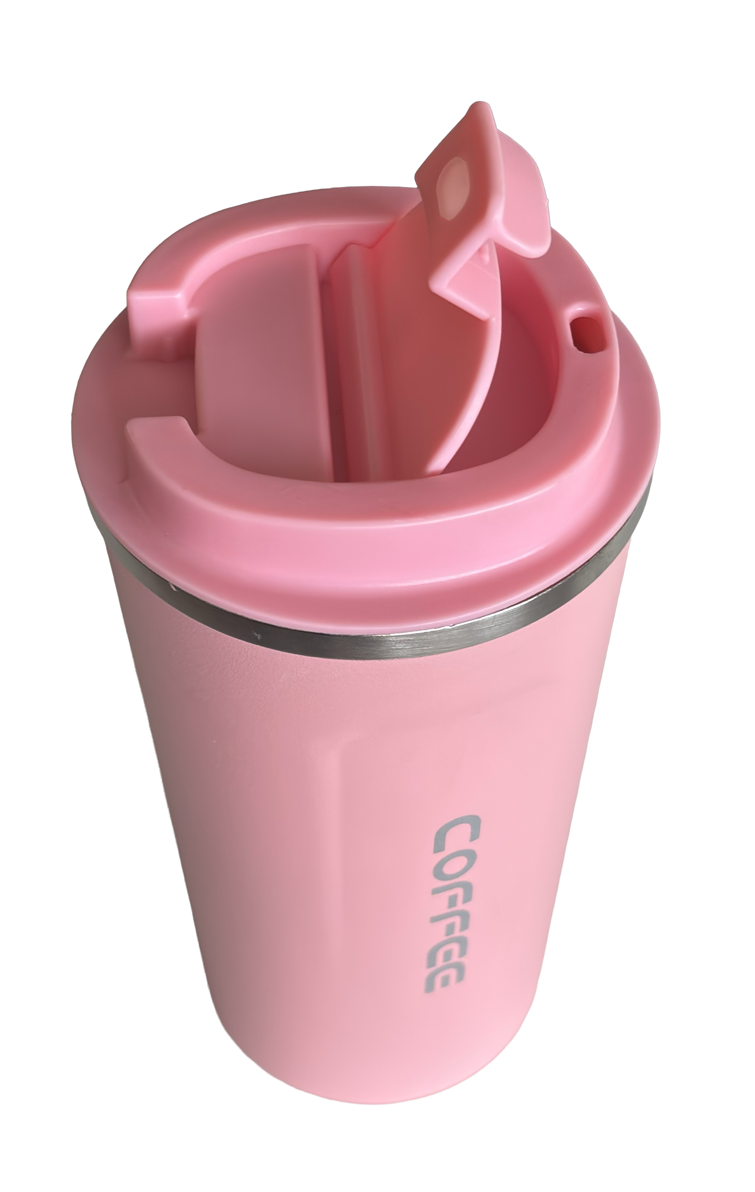 Pink Thermal Coffee Tumbler – Spill-Proof